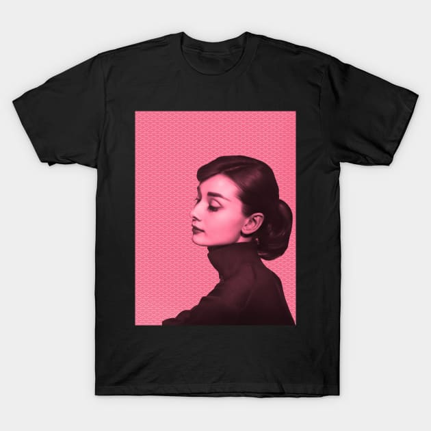 Pink Audrey Hepburn T-Shirt by star girl